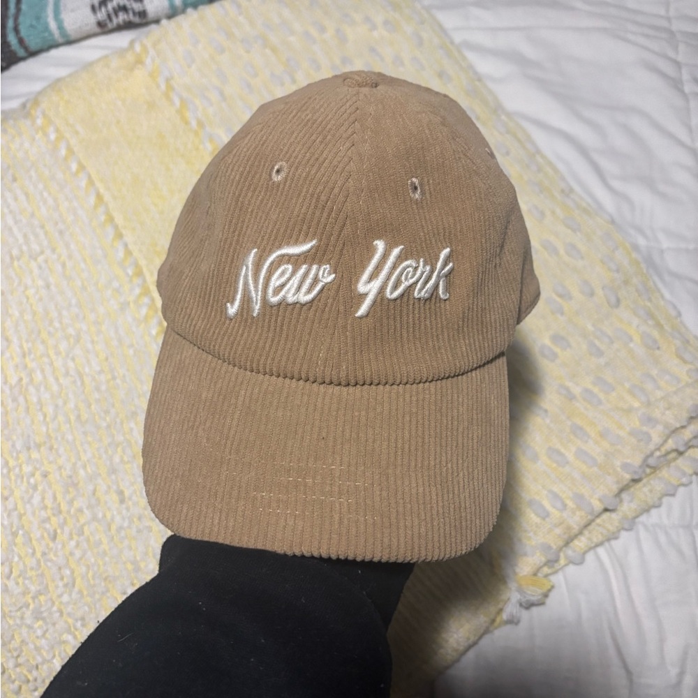Tan 'New York' Corduroy Cap AE O/S